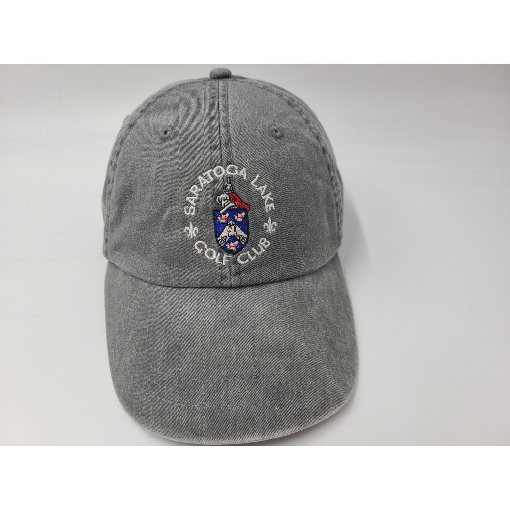 Vintage Saratoga Lake Golf Club Stillwater NY Adams Strapback Adjustable Hat Cap